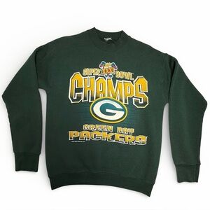 Vintage 1997 Green Bay Packers Super Bowl XXXI Champs Sweatshirt Woman M-NFL 90s